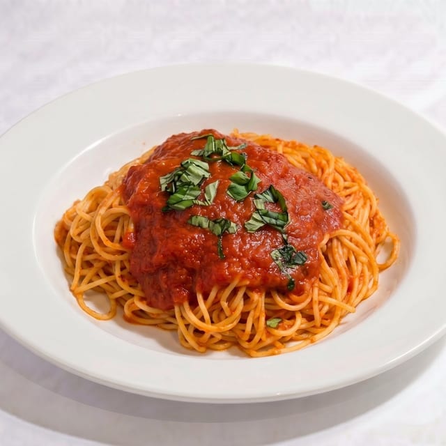 Spaghetti with Marinara Sauce.