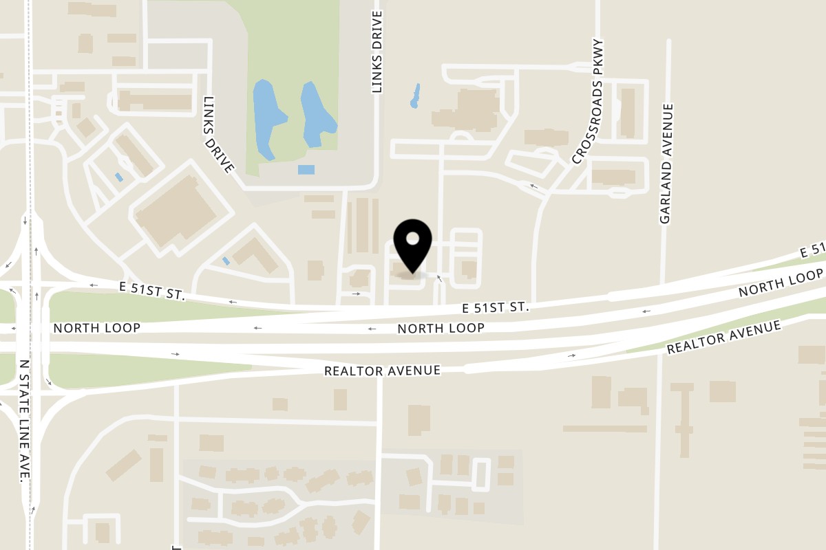 Map showing the location of Roma Italian Restaurant on 511 East 51st Street in Texarkana